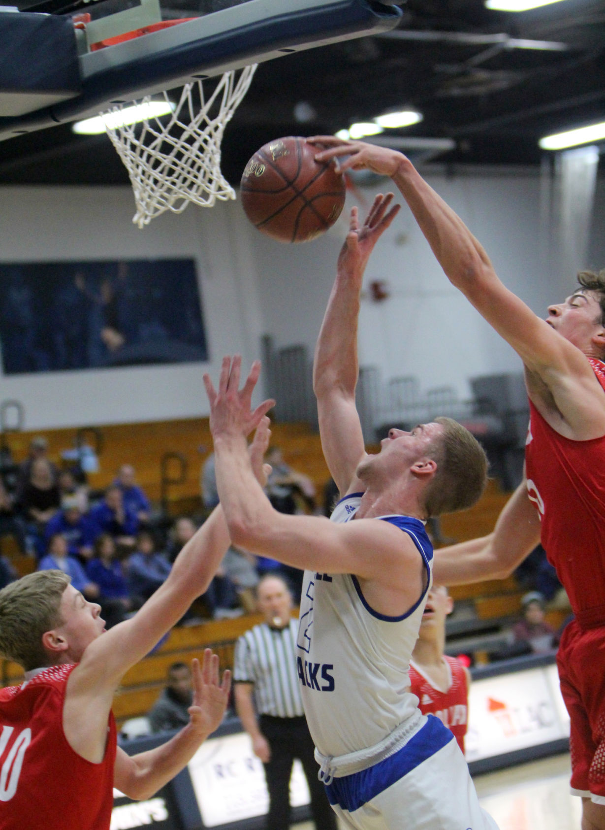 McDonell boys basketball vs Colfax at UW-Stout 12-1-18
